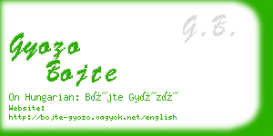 gyozo bojte business card